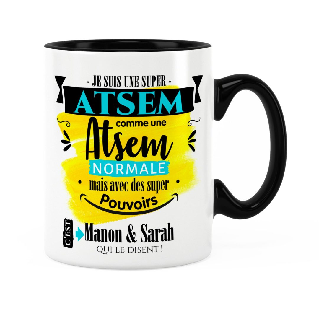 Cadeau pour atsem Idée cadeau mug prénom super atsem