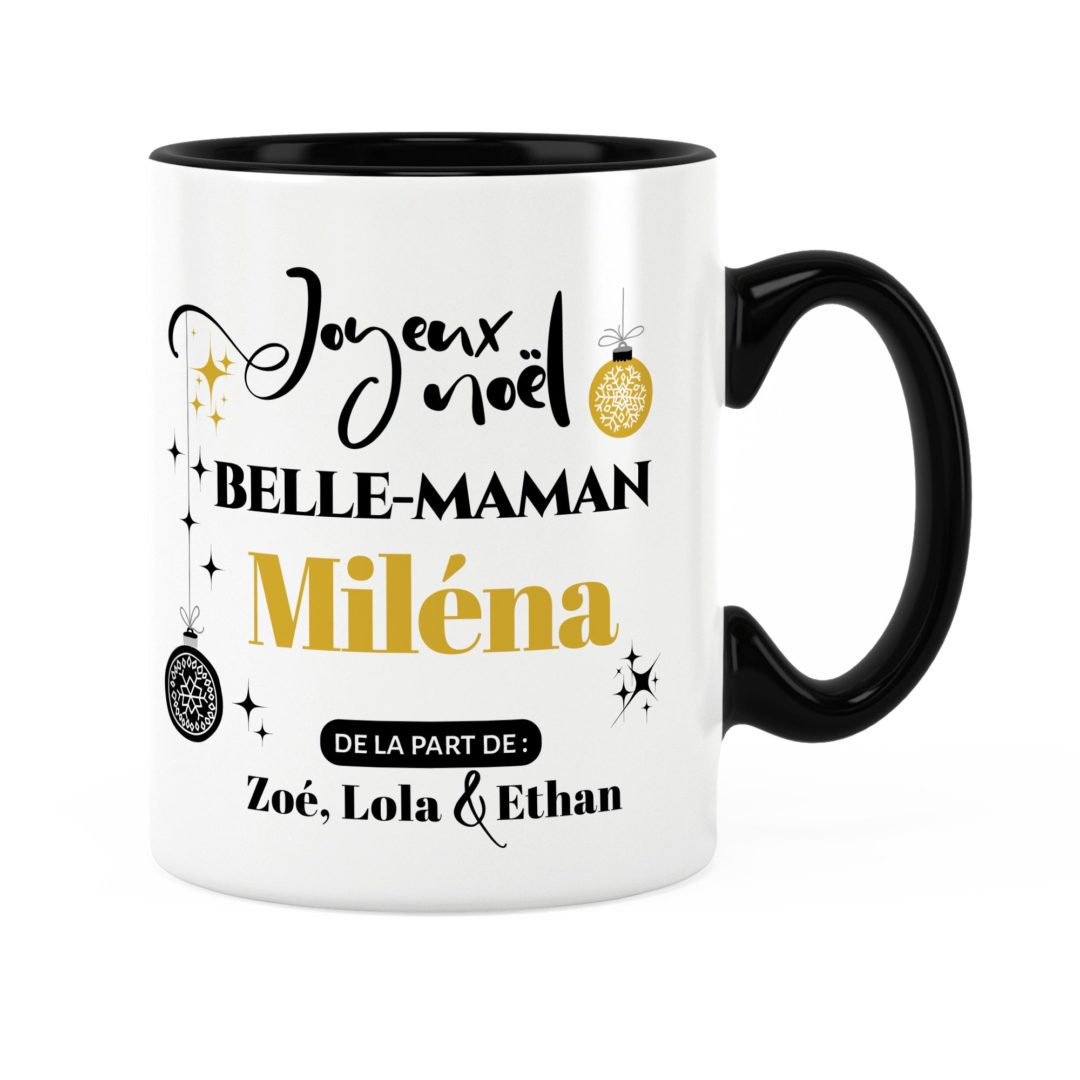 Cadeau bellemère Idée cadeau mug de noël avec prénom