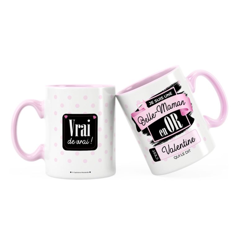 Cadeau bellemère Idée cadeau mug prénom bellemère en or