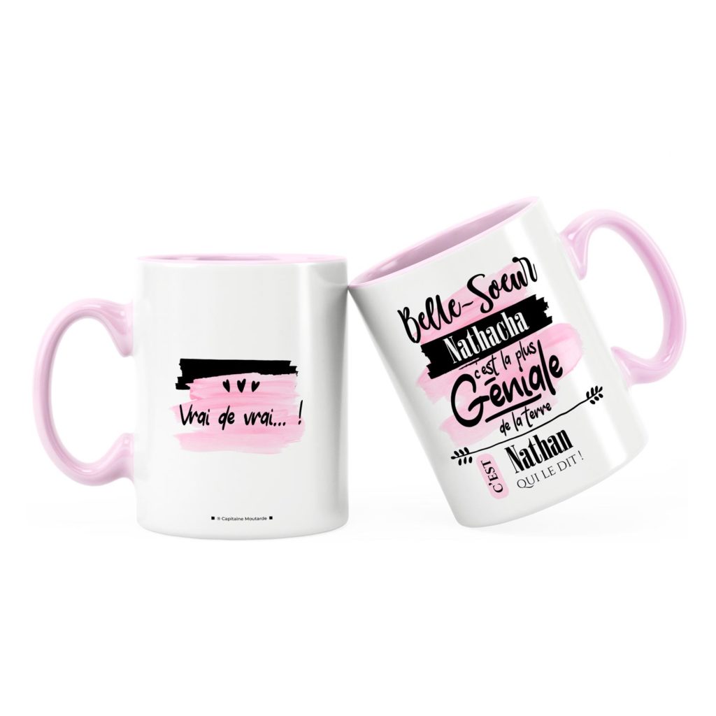 Cadeau bellesoeur Idée cadeau mug prénom bellesoeur géniale