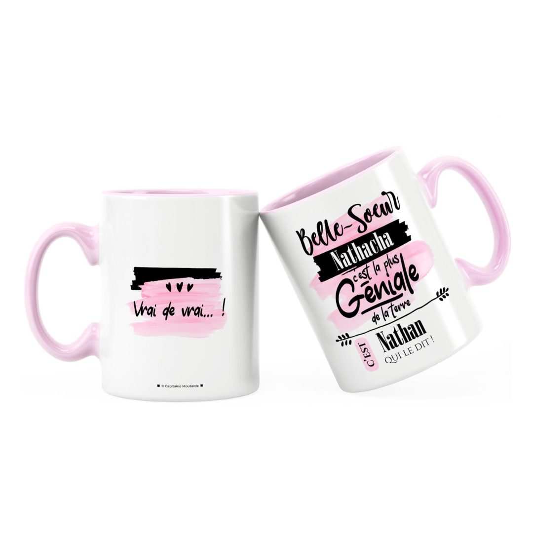 Cadeau belle-soeur | Idée cadeau mug prénom belle-soeur géniale