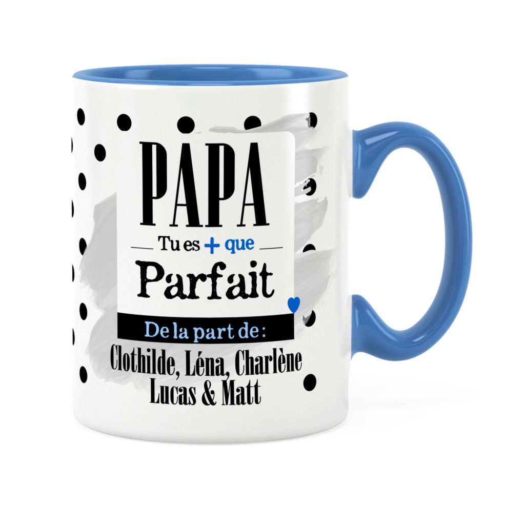 Cadeau Papa Idée Cadeau Mug Avec Prénom Papa Parfait 