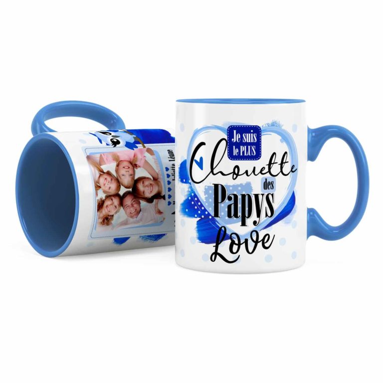 Cadeau papy | Idée cadeau de mug prénom chouette papy