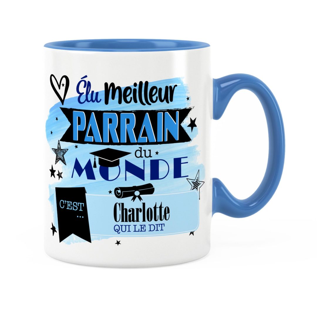 Cadeau parrain Idée cadeau mug meilleur parrain du monde