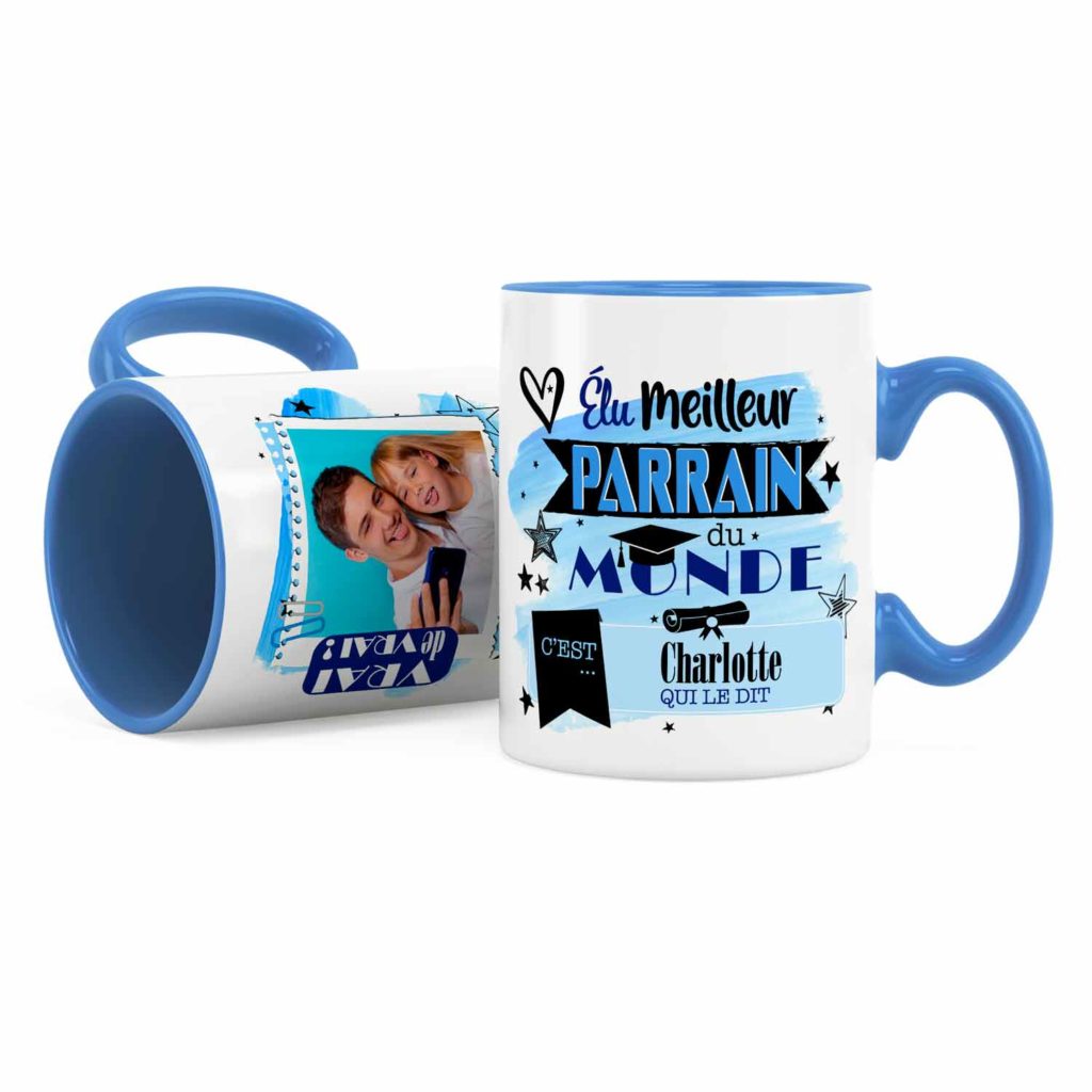  Cadeau  parrain  Id e cadeau  mug meilleur parrain  du monde