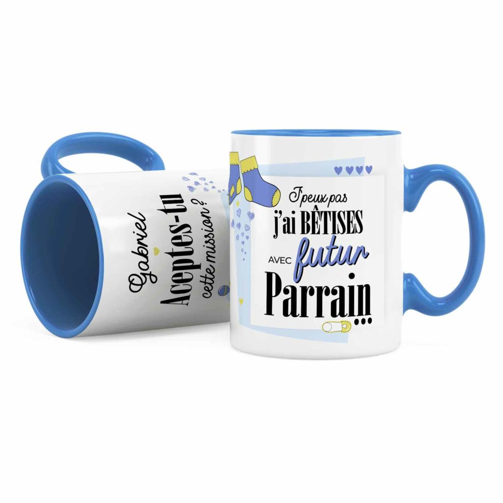 Annonce parrain | Idée cadeau de mug annonce futur parrain