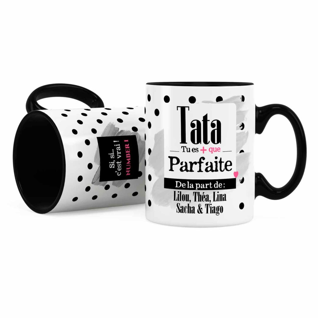 Cadeau tata | Idée cadeau mug prénom tata elle est parfaite