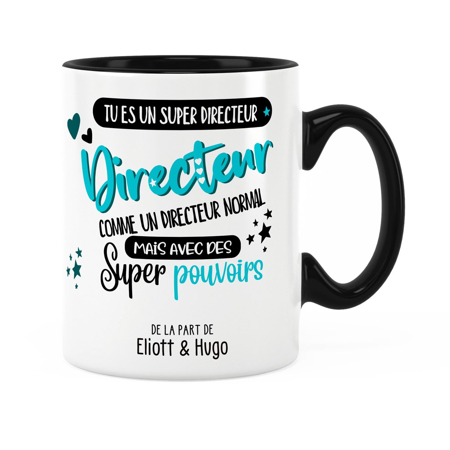 Cadeau directeur | Idée cadeau mug directeur super pouvoirs