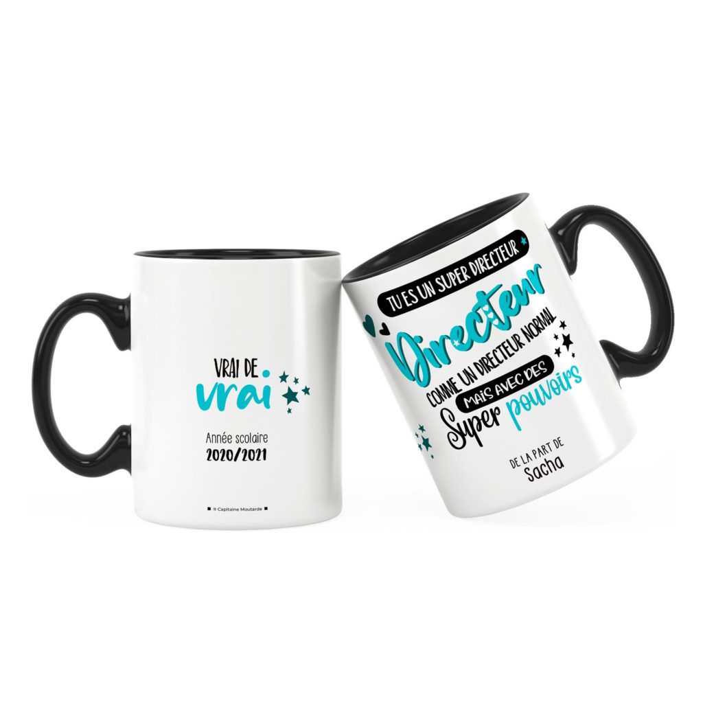 Cadeau directeur Idée cadeau mug directeur super pouvoirs